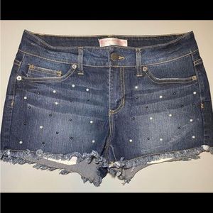 No Boundaries Beaded Jean Shorts